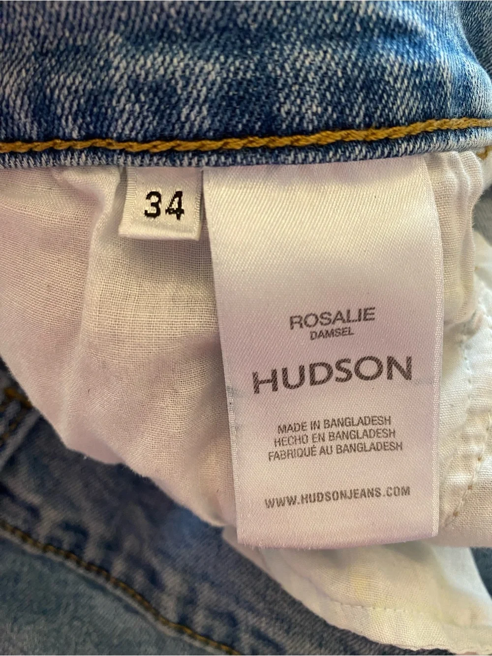 Hudson Jeans Rosalie High Rise. Wide Leg Ankle Jeans - Light Blue